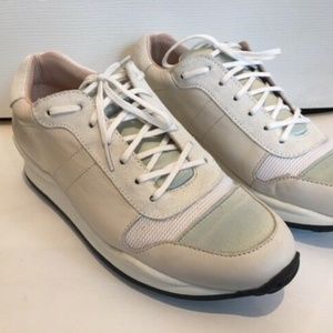 OPENING CEREMONY WOMENS LEATHER & SATIN LOW TOP SNEAKER - SZ 37-GREAT CONDITION!